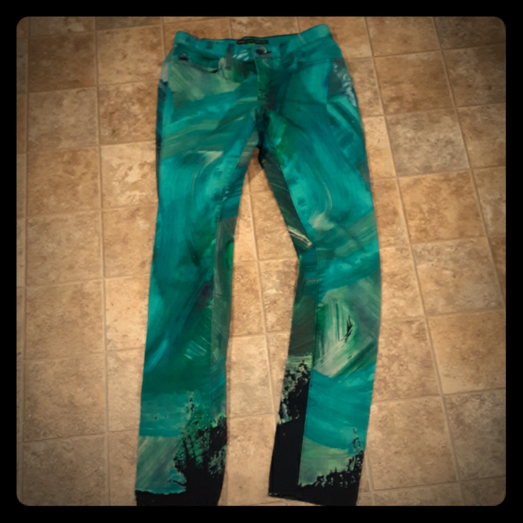 J Brand Christopher Kane Abstract Skinny Jeans.